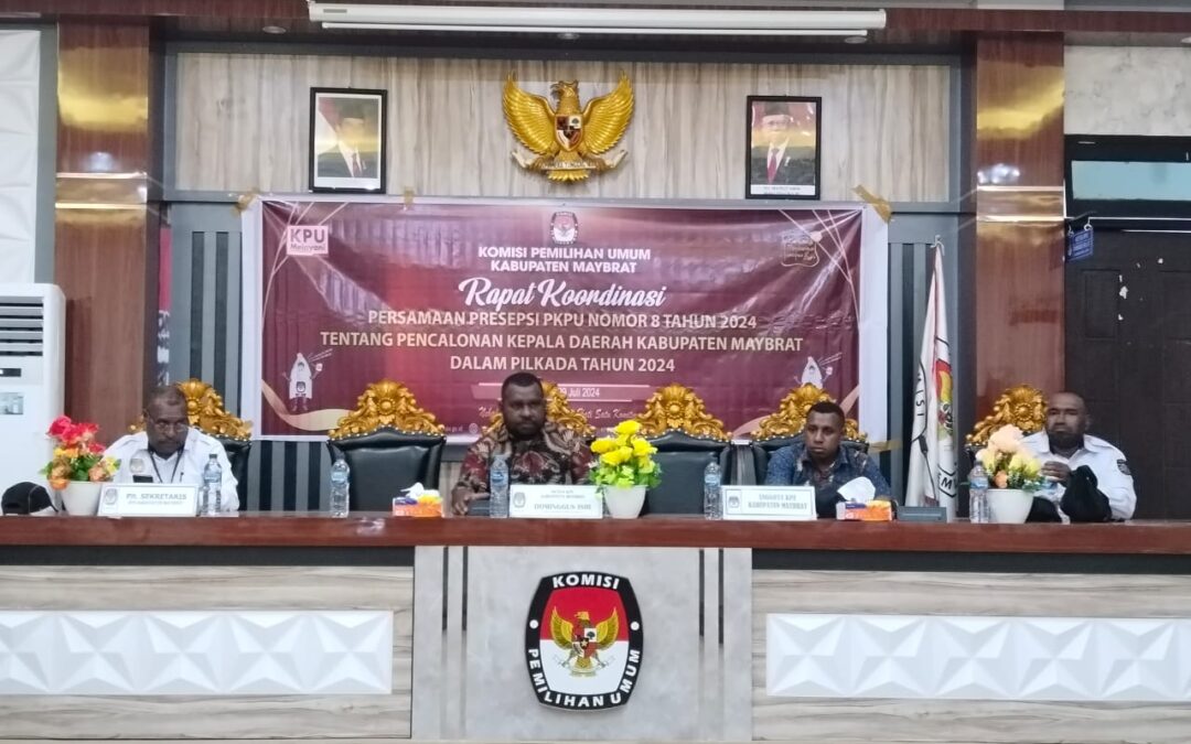 KPU Maybrat Bersama BAWASLU Gelar Rapat Kordinasi