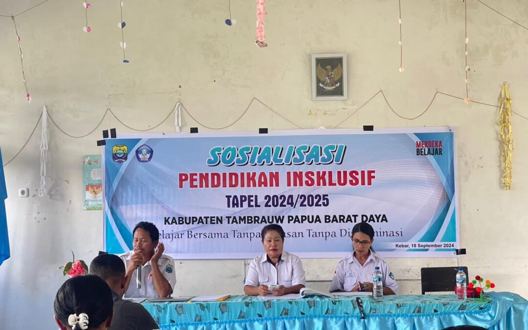 Dinas Pendidikan Tambrauw Sosialisasi Pendidikan Inklusif, Bagi 17 Guru Di Wilayah Distrik Kebar